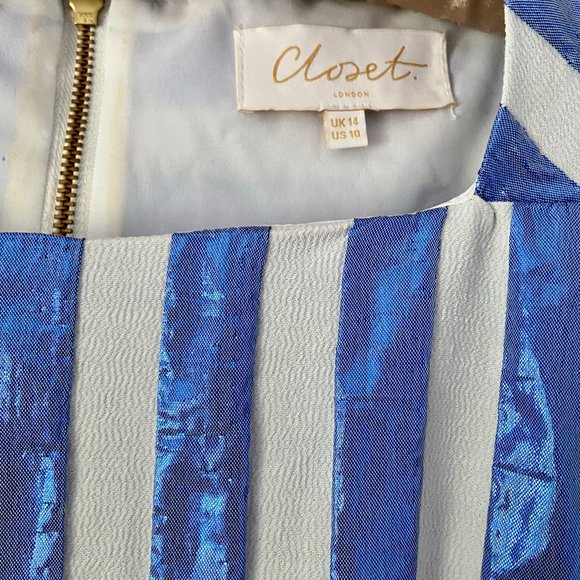 Closet London Iridescent Mermaid Stripe Dress - Picture 16 of 17